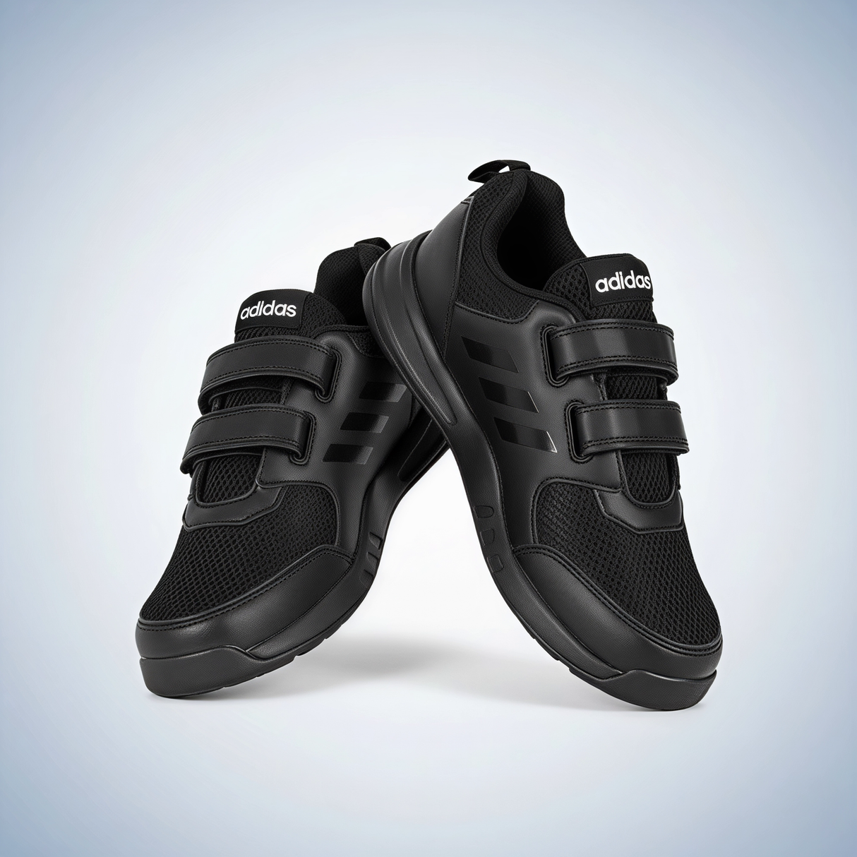 Adidas Element 1.0M Black Velcro School Shoes.