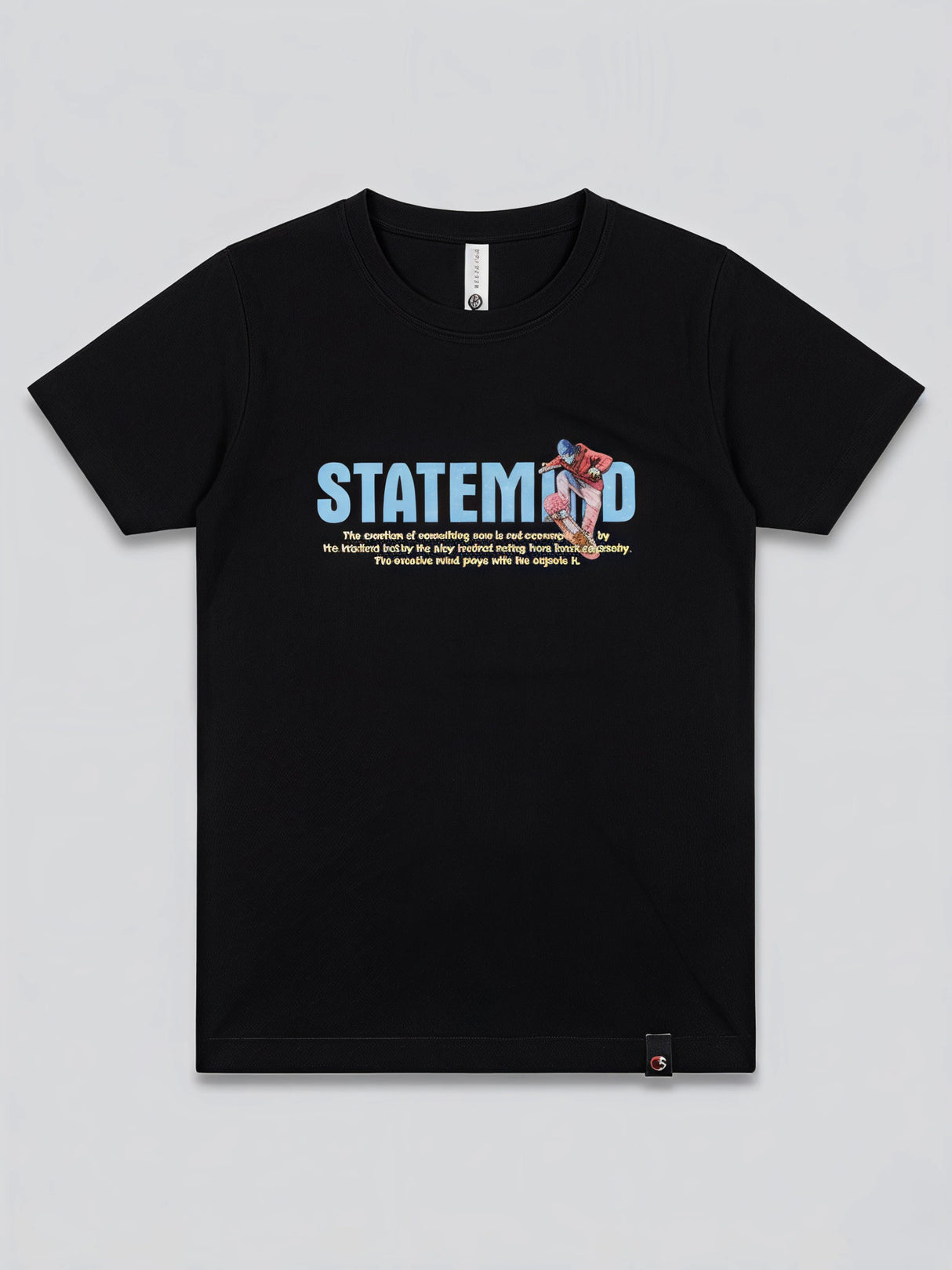 Boys Black Statement Graphic Printed T-Shirt.