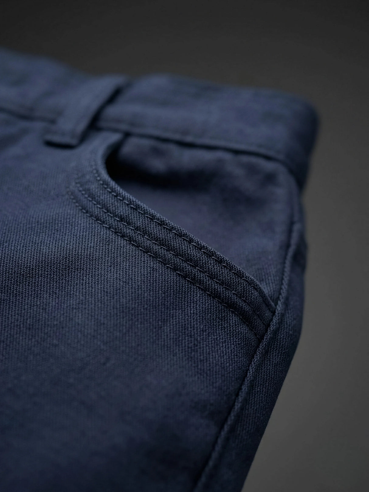 Boys Navy Blue Slim Fit Trousers