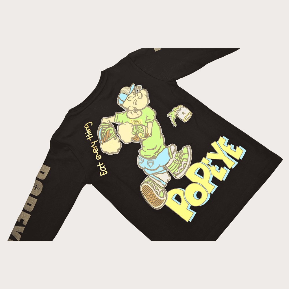 Boys Casual Coordinate Sets Printed Full Sleeves Track Pant Set - Navy Blue