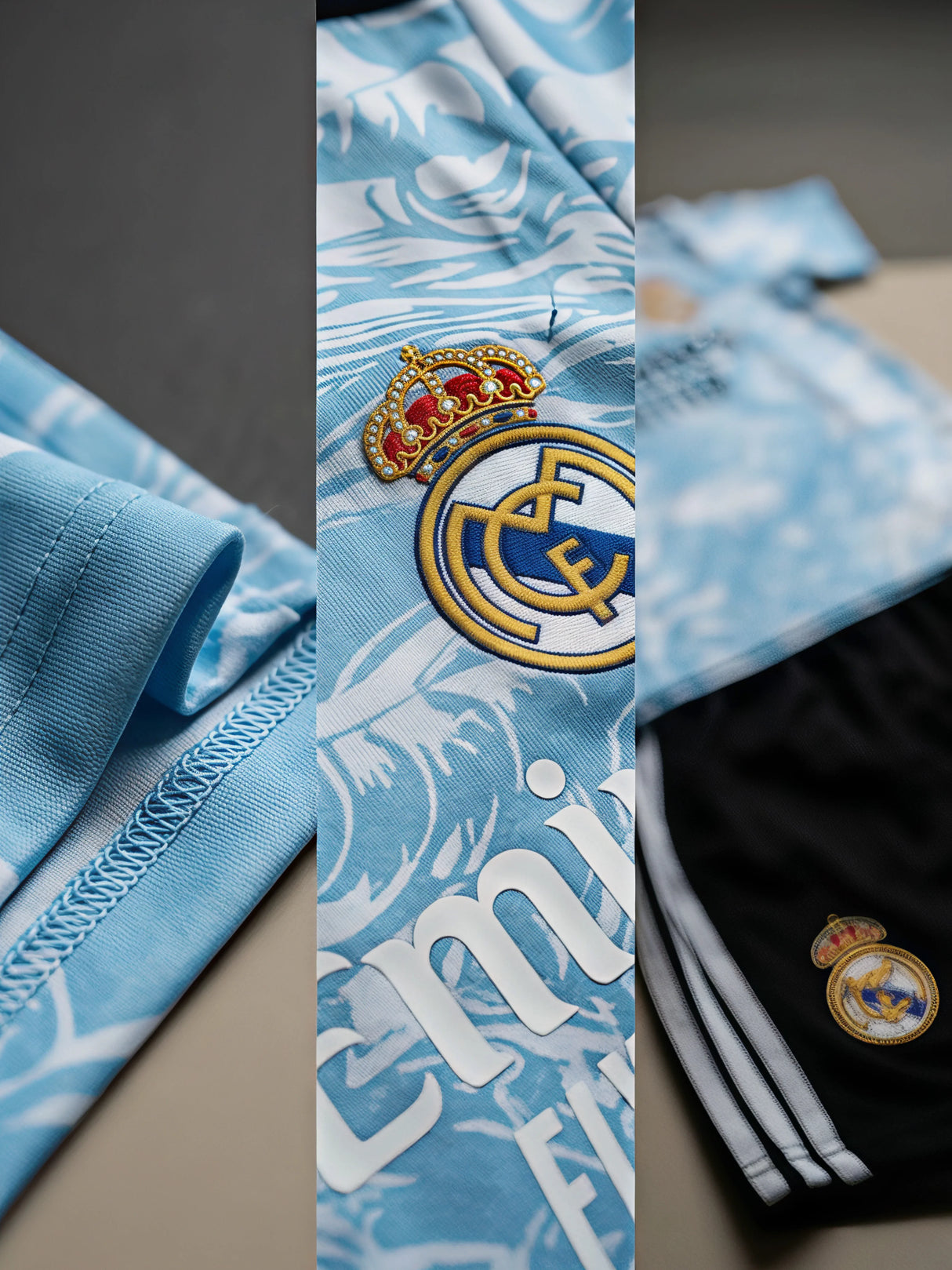 Boys Light Blue Football Print Coordinate Set