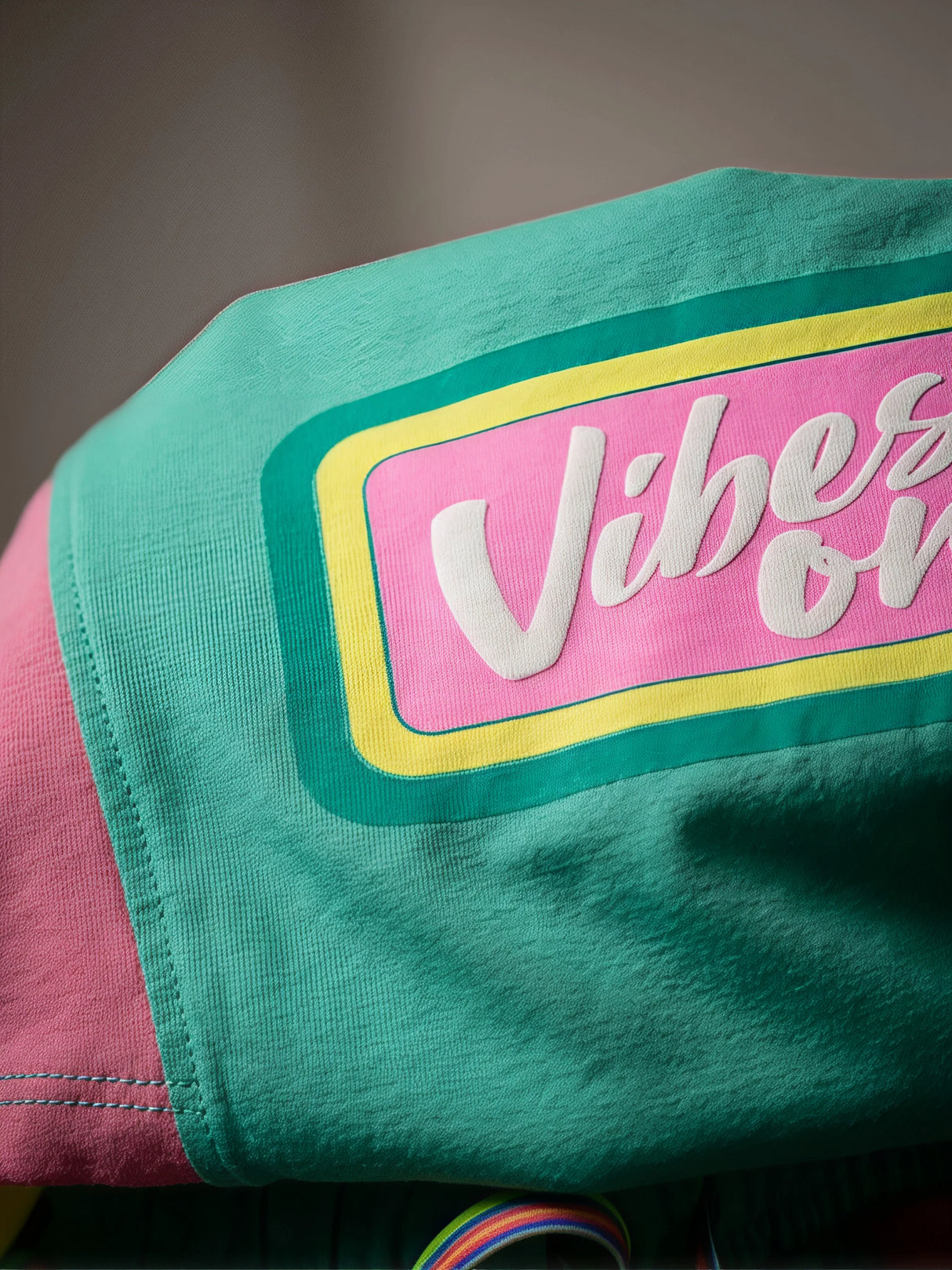 Vibrant Green Color-Block Girls Coordinate Set