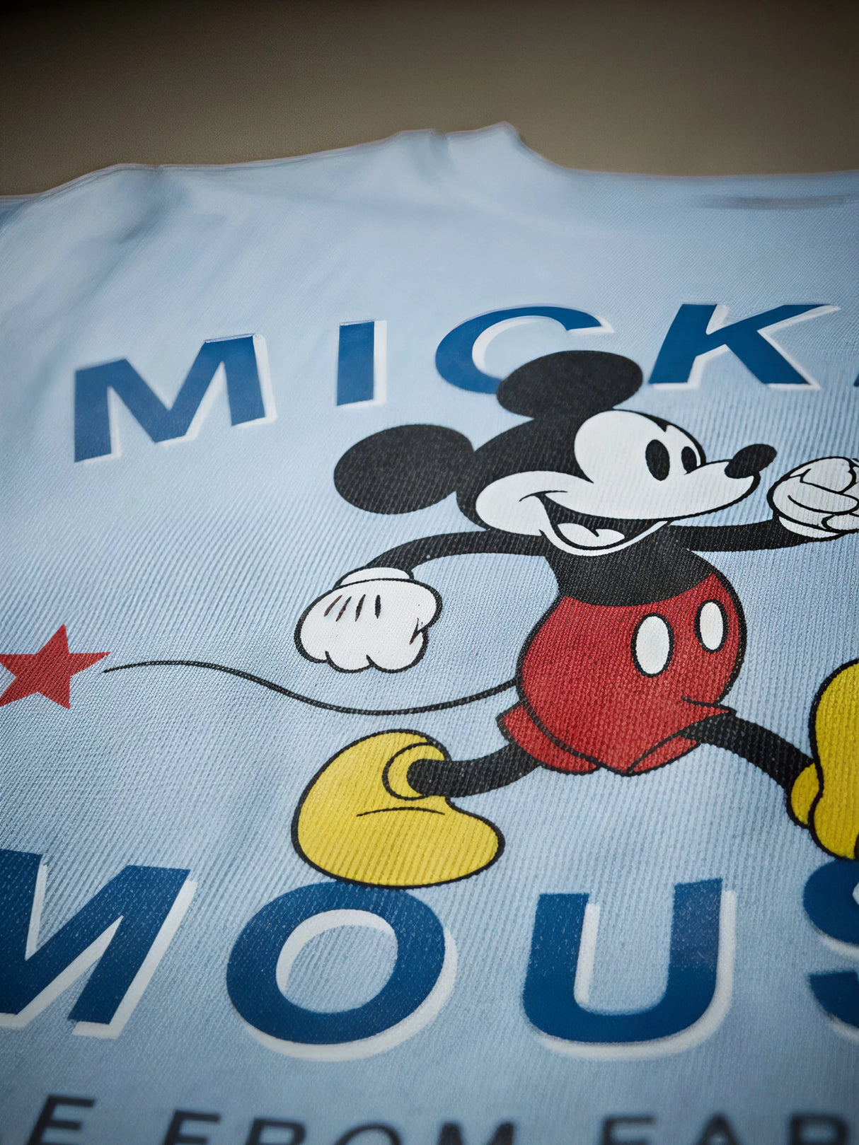 Boys Light Blue Mickey Mouse Printed T-Shirt