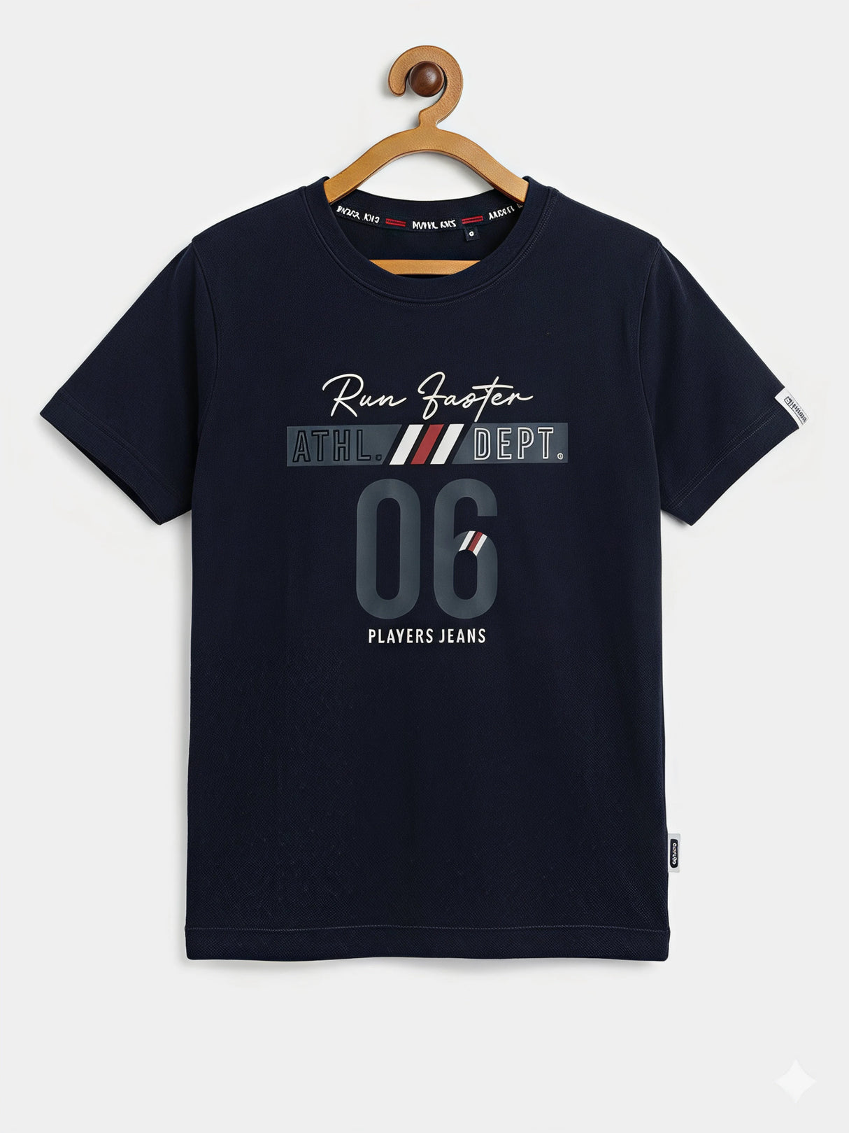 Boys Black Graphic Print Cotton T-Shirt
