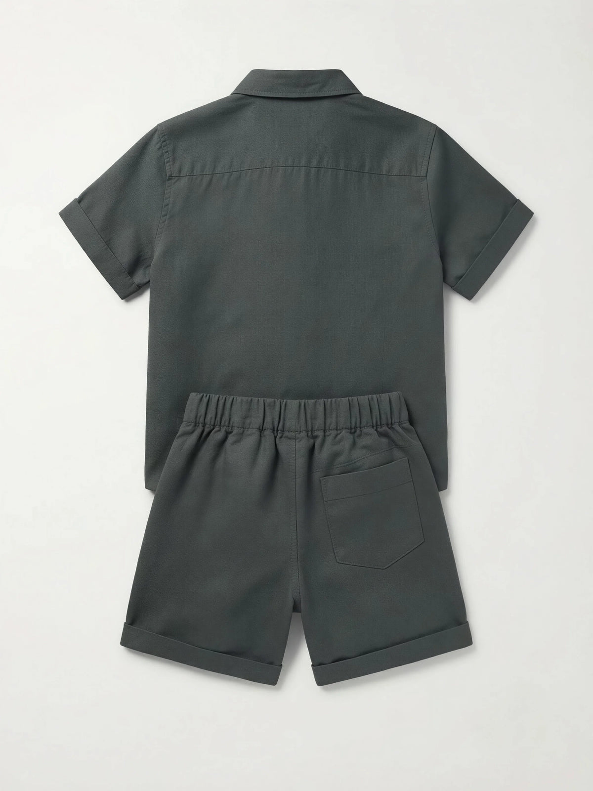 Green Solid Boys Coordinate Set Kids