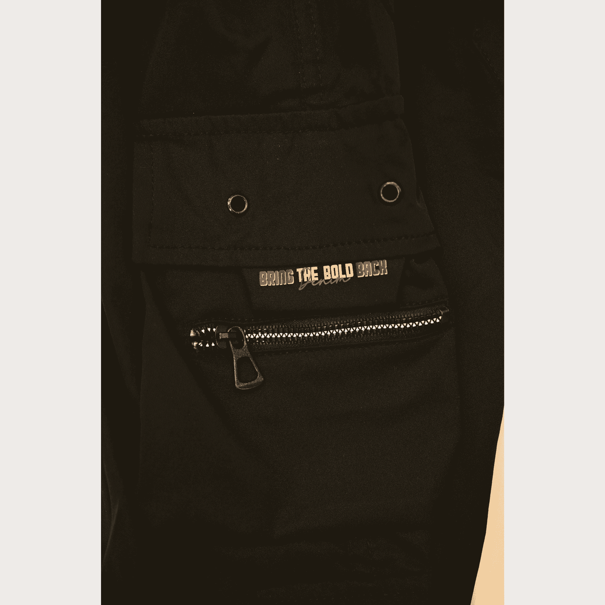 Boys Casual Printed Cotton Joggers With Rib - Black