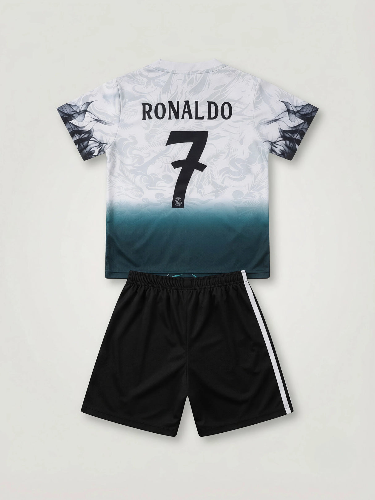 Boys White Graphic Sports Co-Ord Set