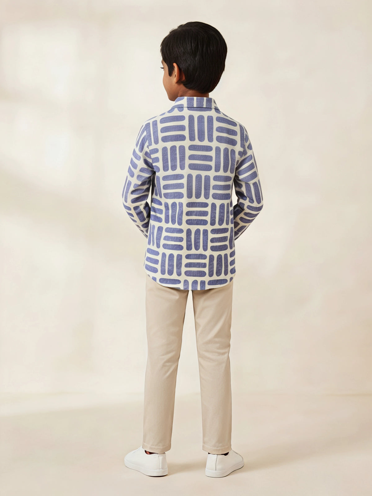 Purple Abstract Printed Shirts Kids Casual Wear