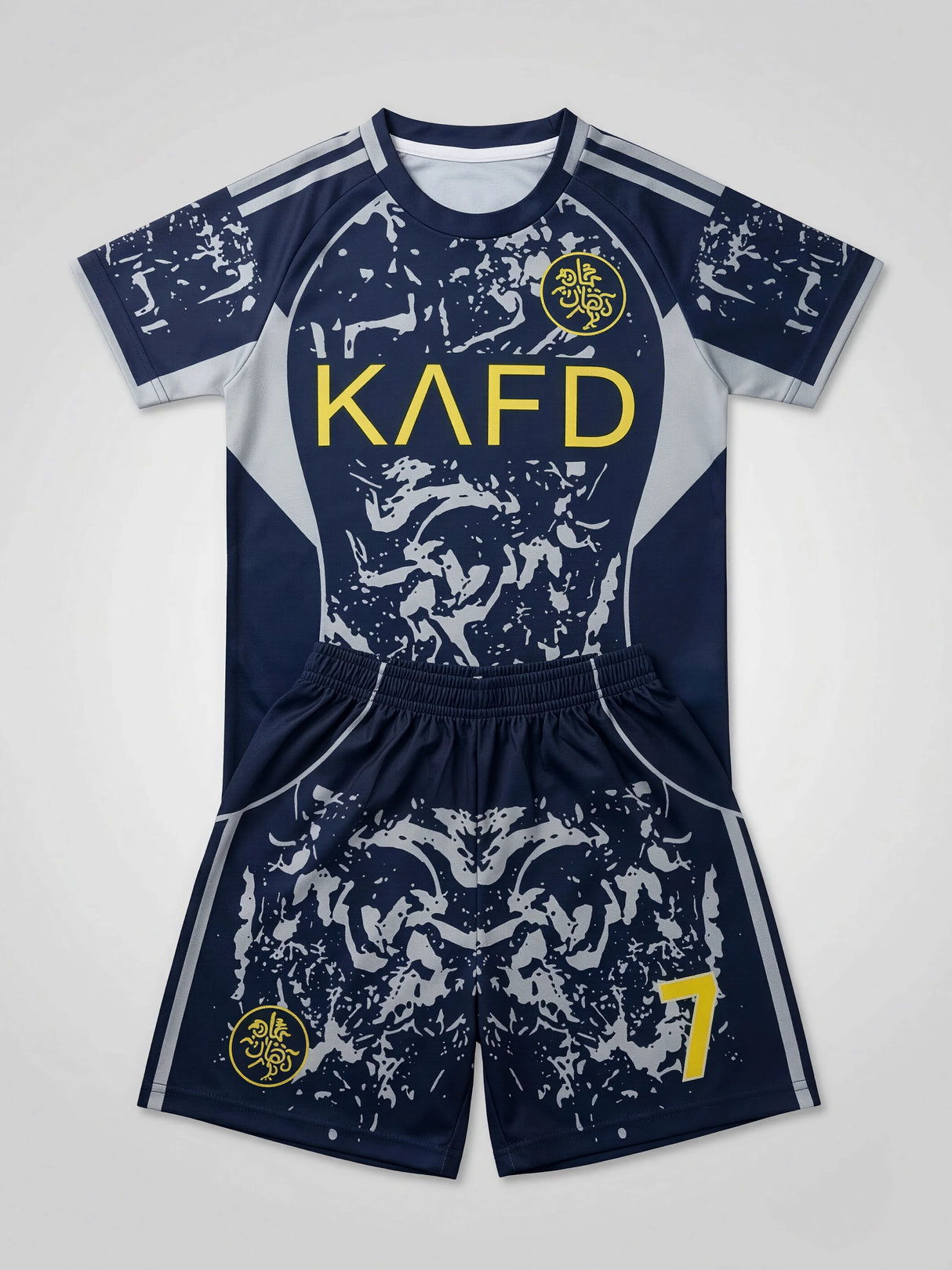 Boys Navy Blue Printed Sports Coordinate Sets