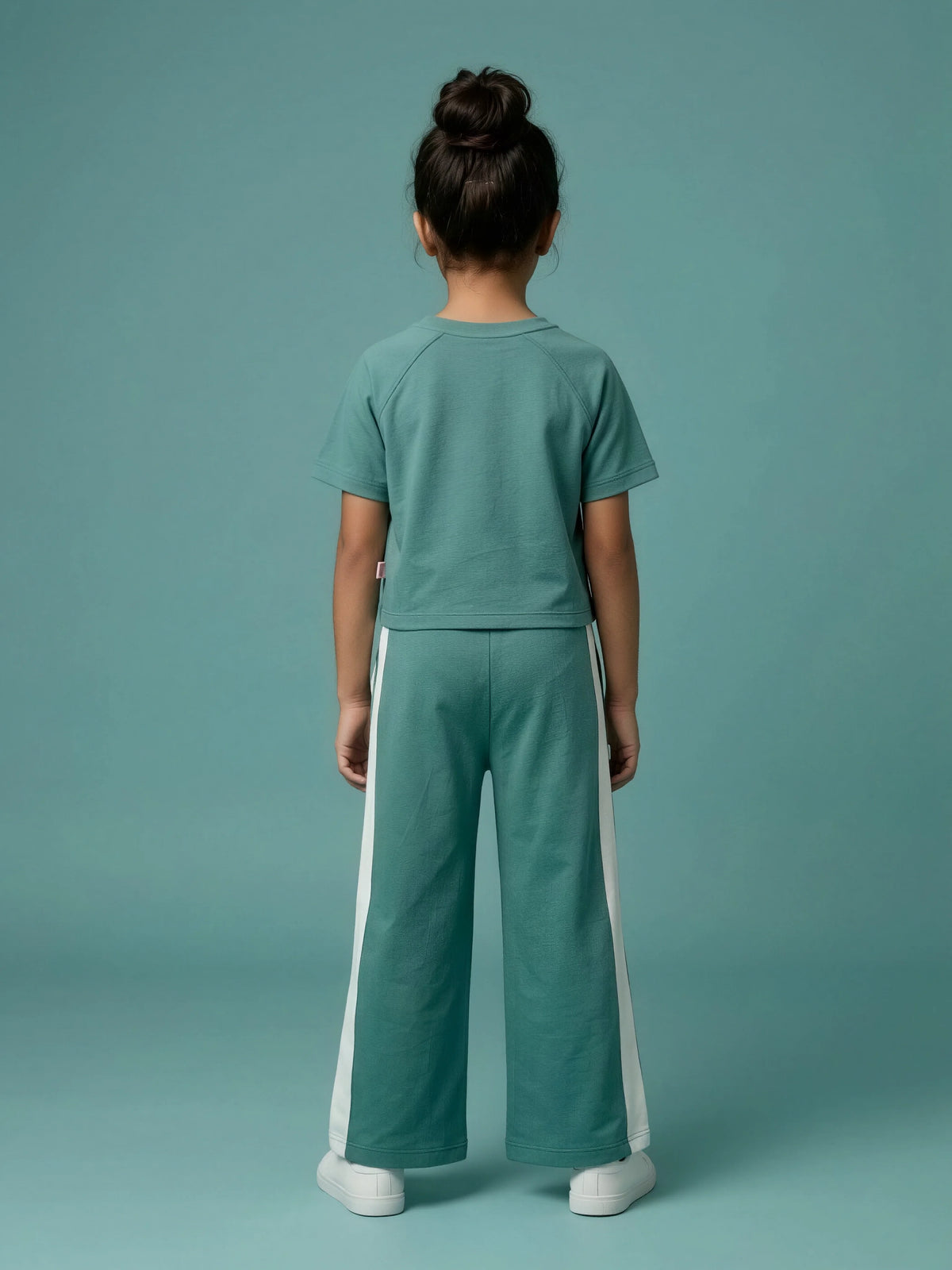 Girls Green NYC Printed Casual Co-ord Set