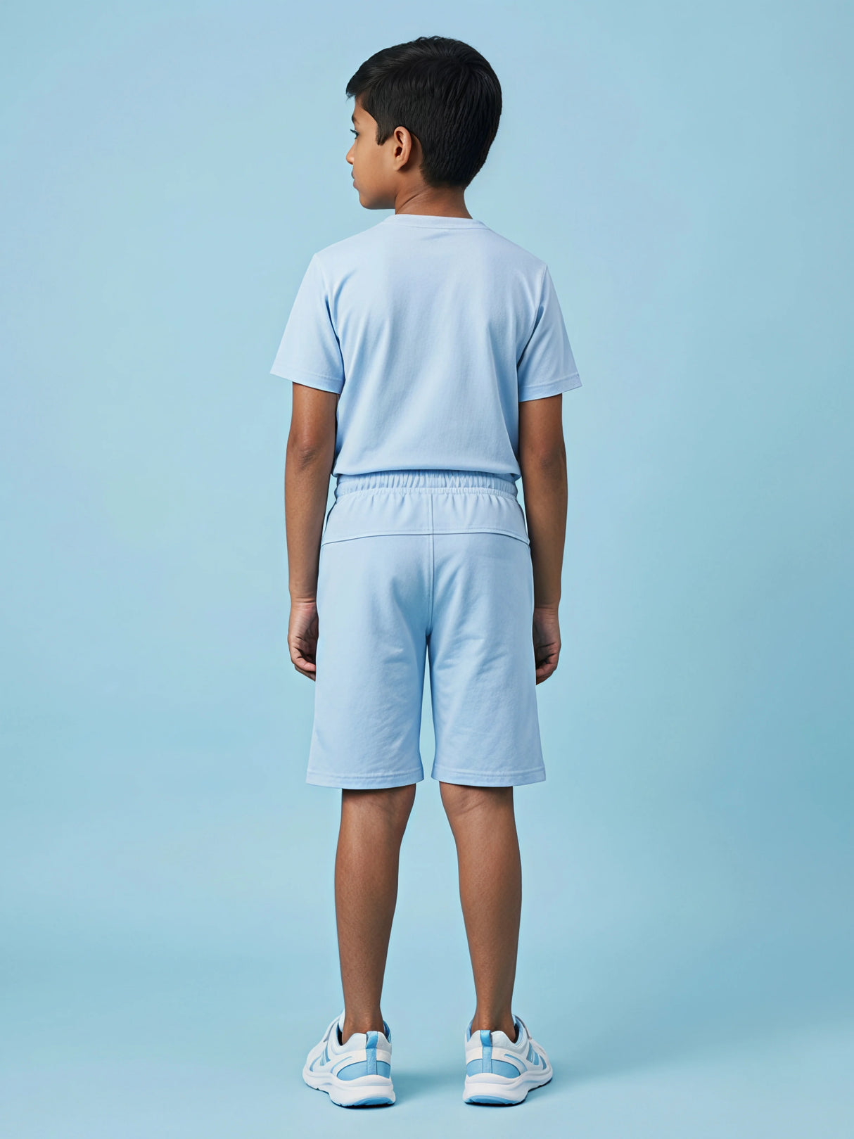 Boys Light Blue NASA Printed T-Shirt and Shorts Co-ord Set.