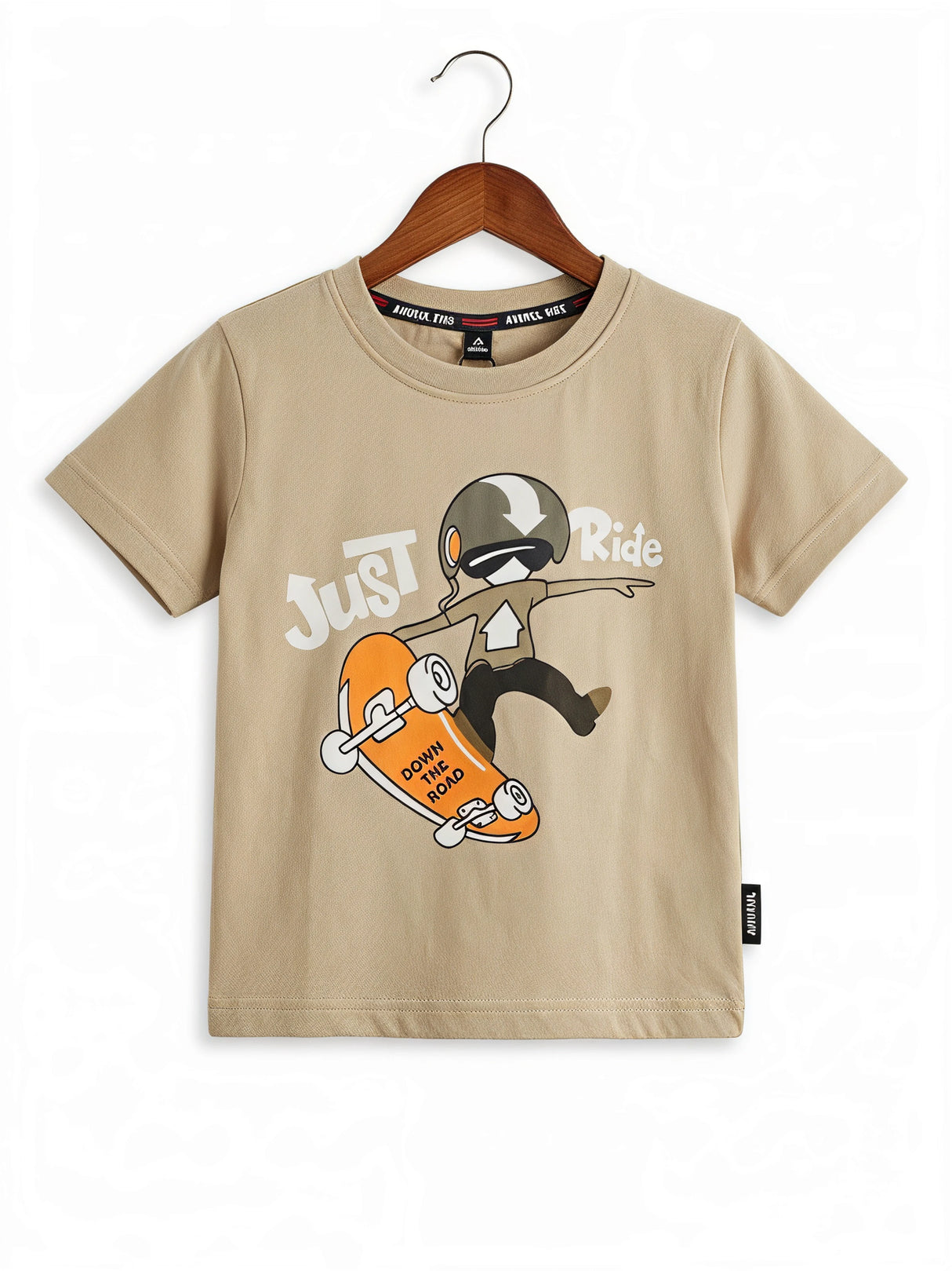 Boys "Just Ride" Skateboard Tee & Camo Cargo Shorts Set
