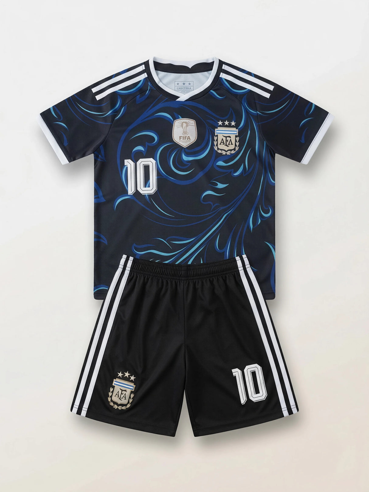 Boys Navy Blue Graphic Football Sports Co-Ord Set