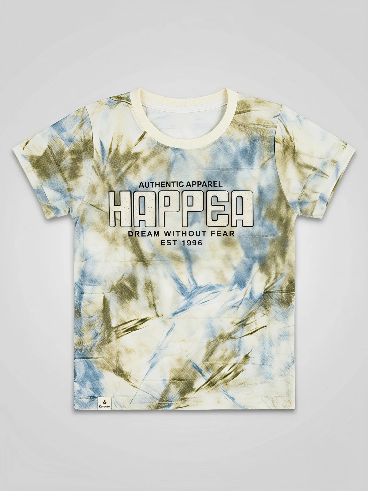 Boys Green Tie-Dye Cotton T-Shirt