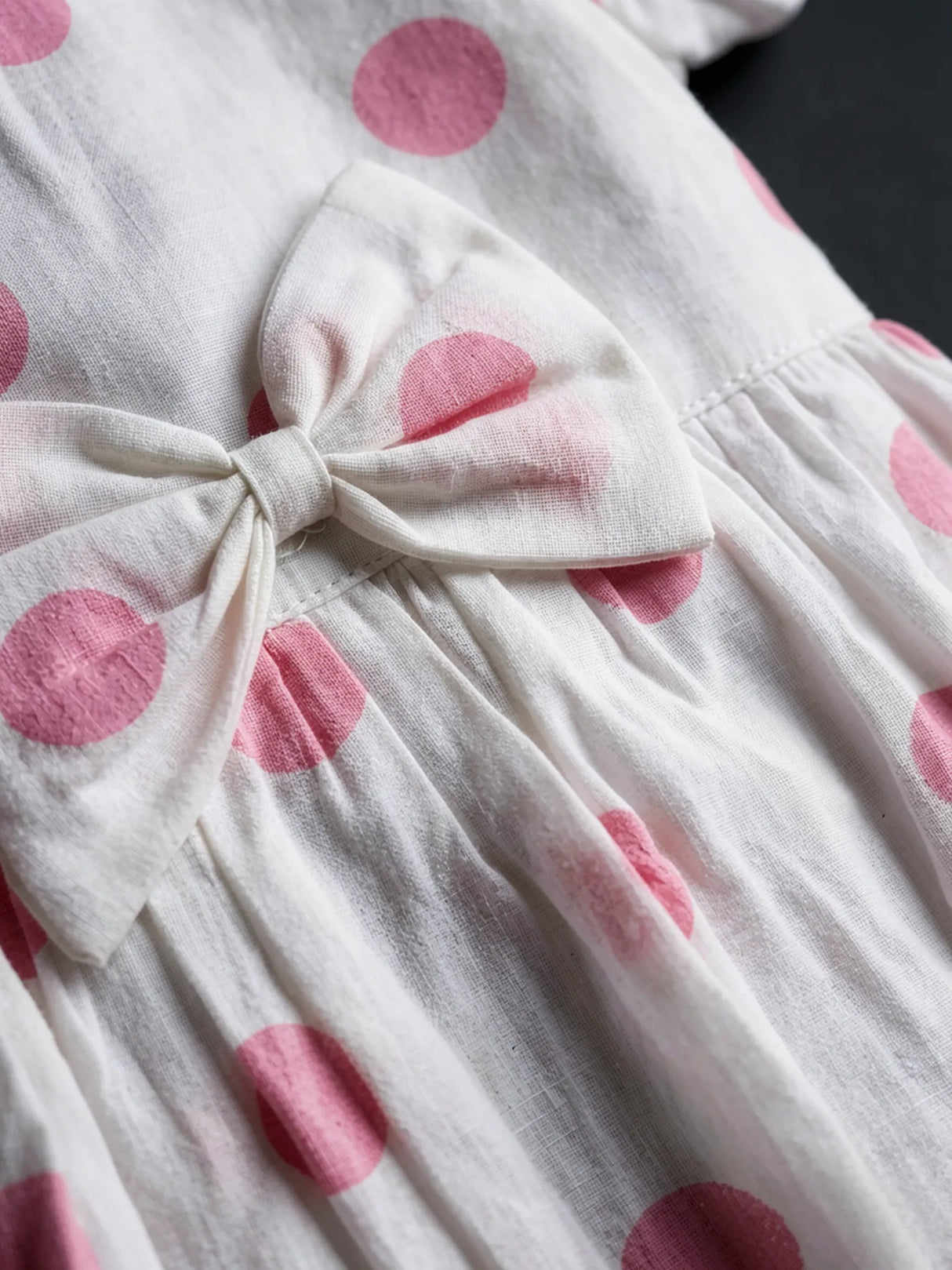 Pink Polka Dot Bubble Frock for Baby Girls