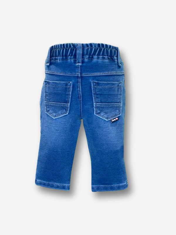 Boys' Royal Blue Knit Denim Pull-On Pants
