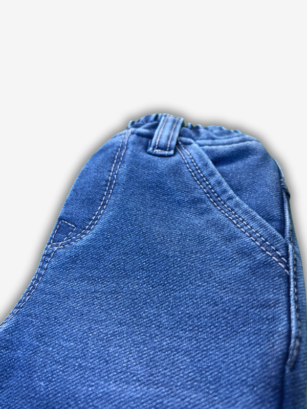 Boys' Royal Blue Knit Denim Pull-On Pants