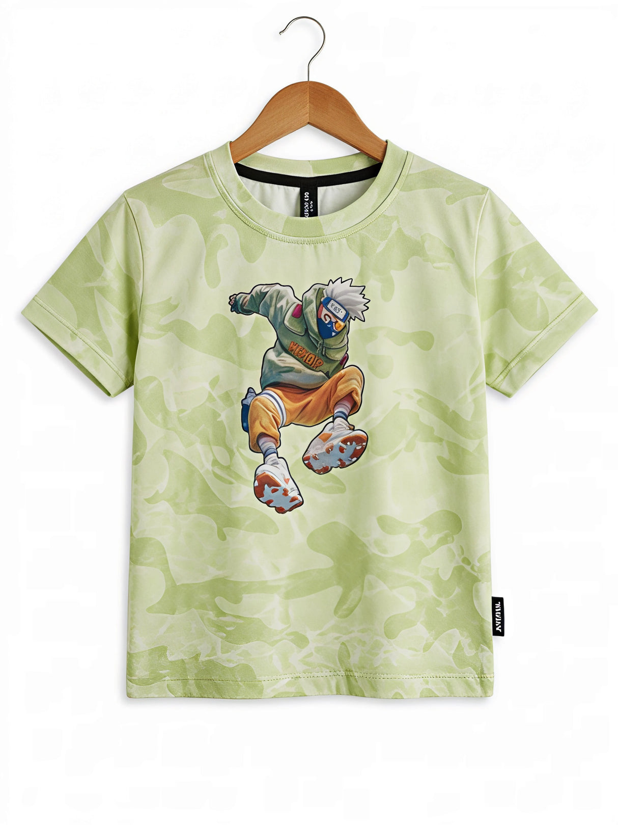 Boys Lime Green Anime Graphic Co-ord Set