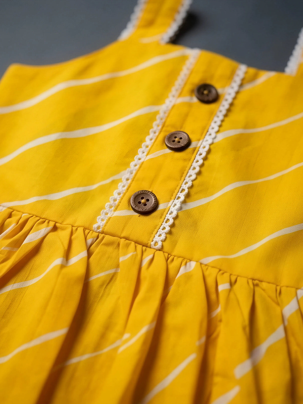 Girls Yellow Striped Peplum Top and Plazo Set