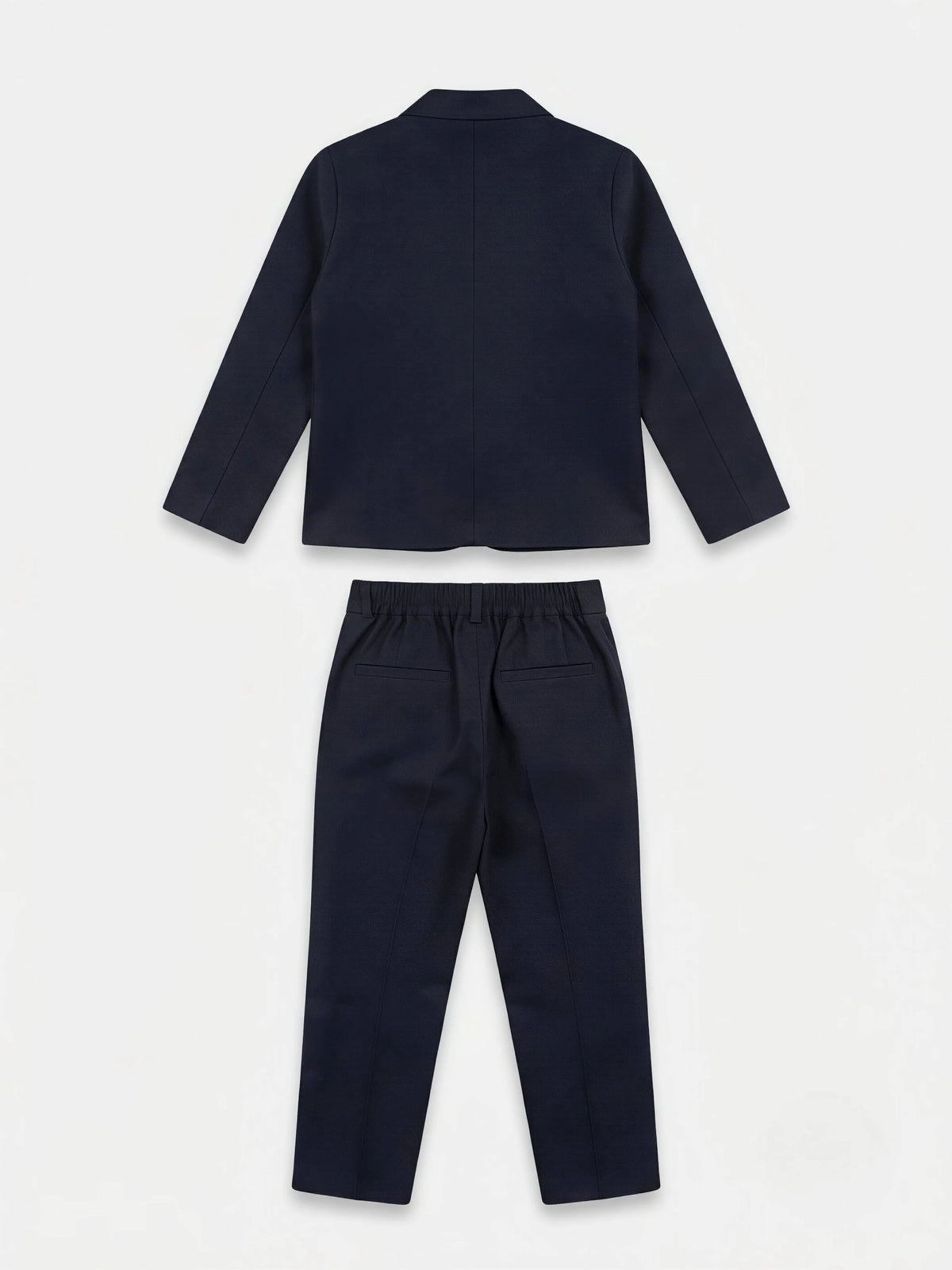 Black Solid Waist Coat Pajama Set for Boys