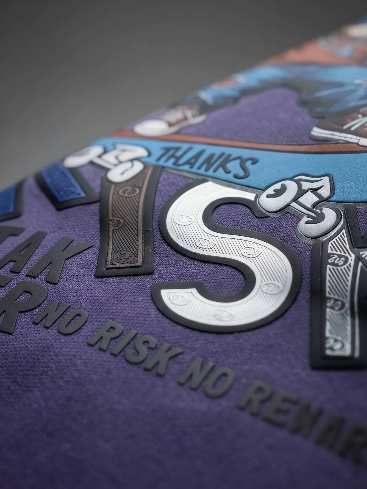 Purple Bear Graphic Print T-Shirt