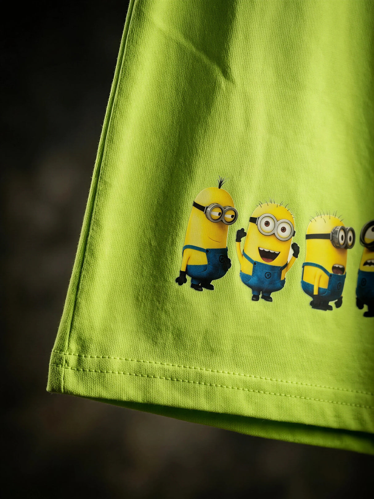 Boys Lime Green Minions Graphic Cotton T-Shirt