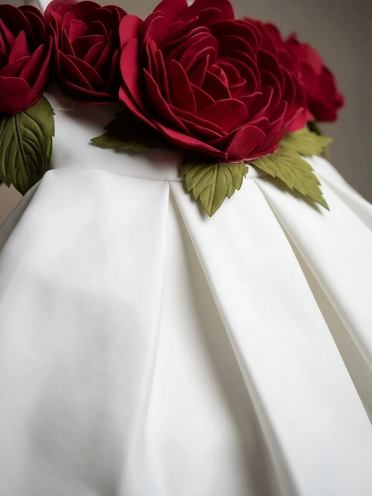 Girls White Floral Party Wear Frock.