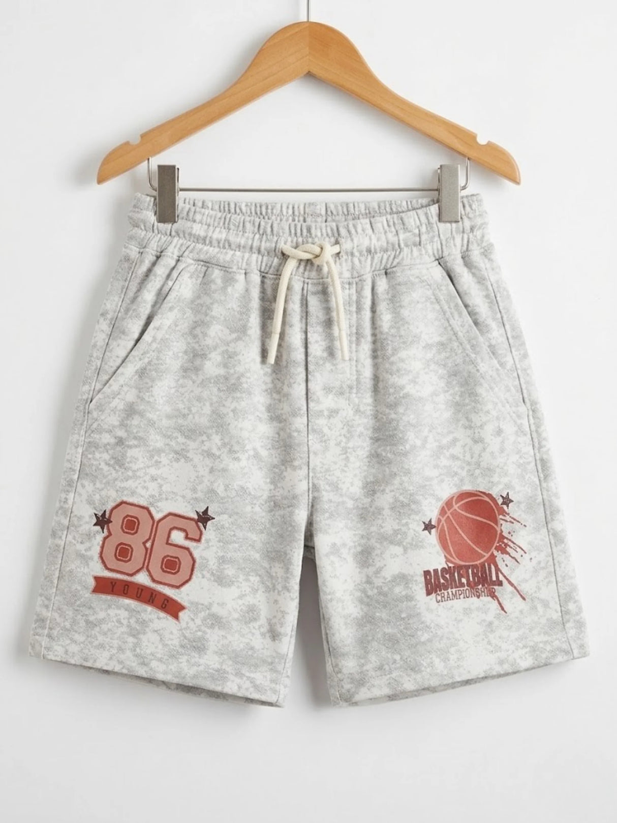 Boys Cream Basketball Graphic Co-ord Set - Play Hard Edition