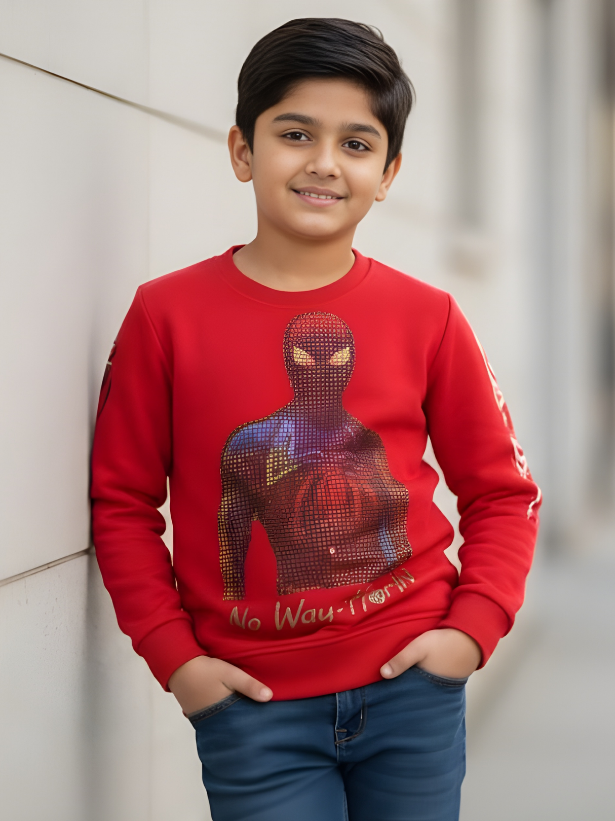 Boys' Red Spider-Man 'No Way Home' Graphic Sweatshirt