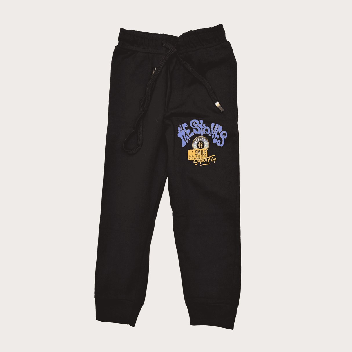 Boys Casual Coordinate Sets Printed Full Sleeves Track Pant Set - Navy Blue