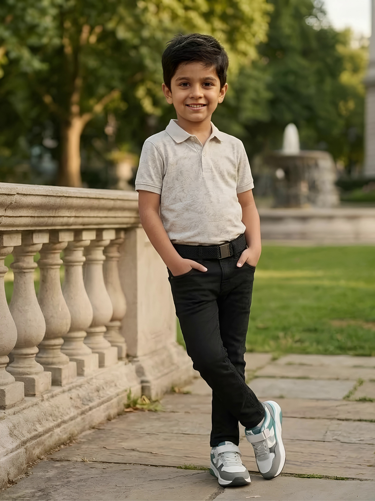 Boys' Premium Core Black Slim Fit Denim Jeans