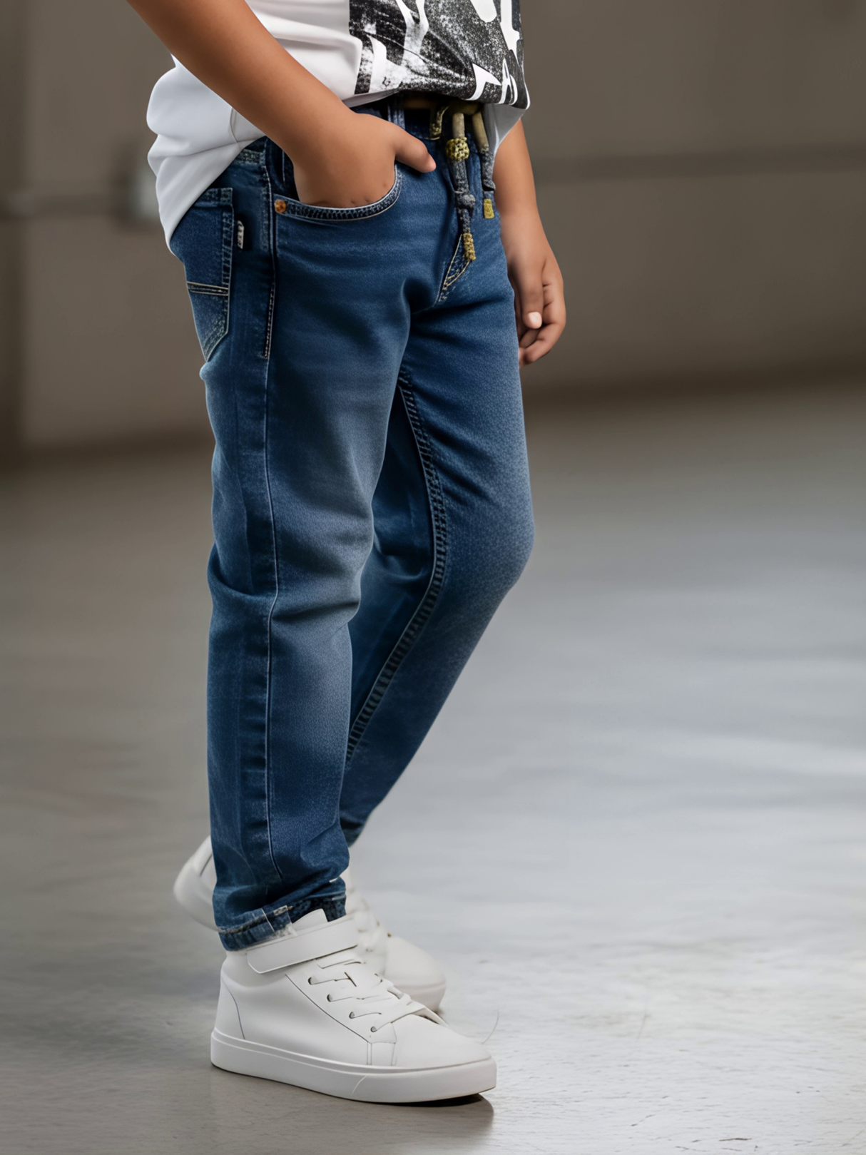 Boys' Premium Slim Fit Blue Denim Jeans