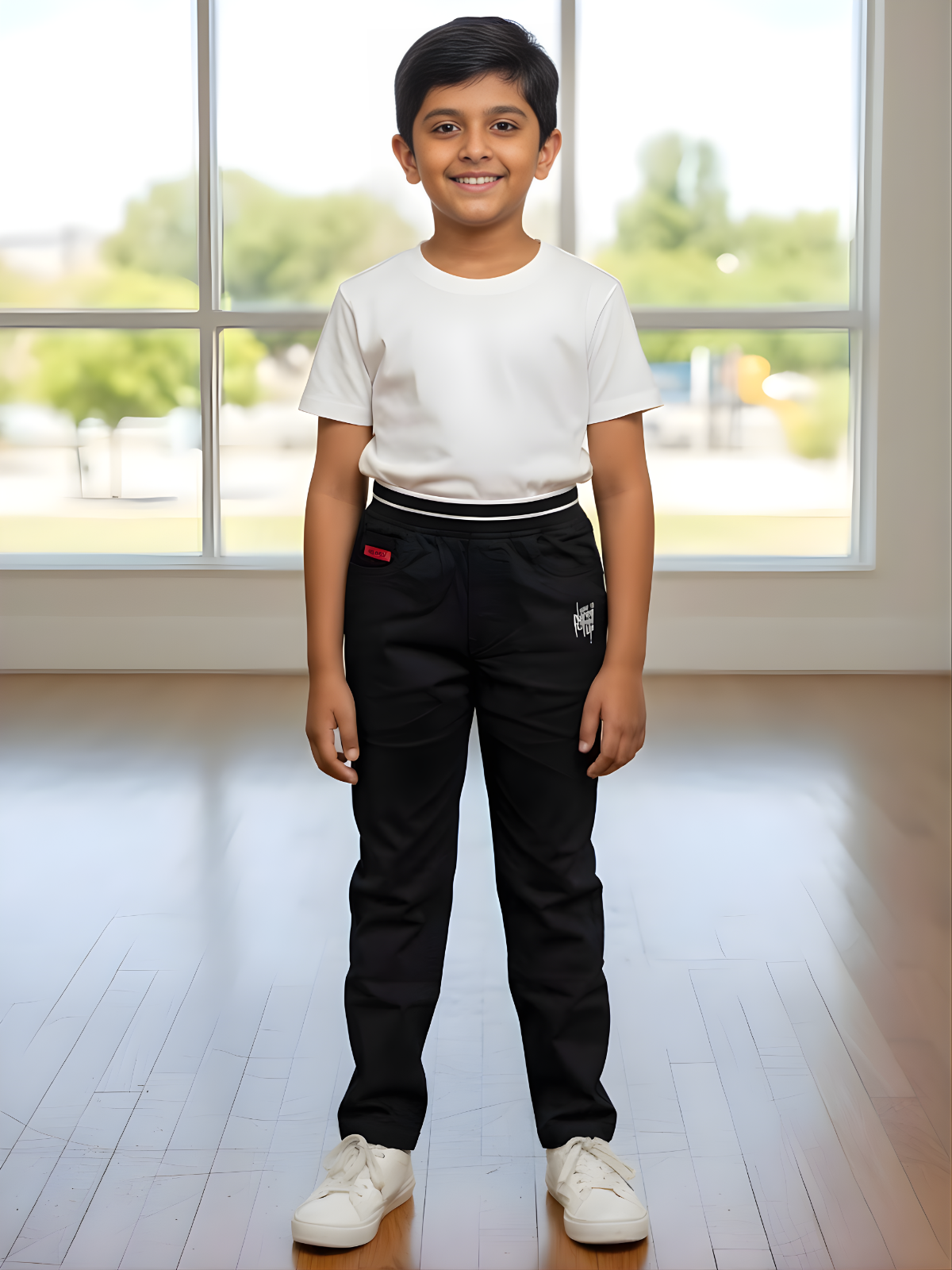 Boys' Essential Black Comfort-Waist Pantboys-black-comfort