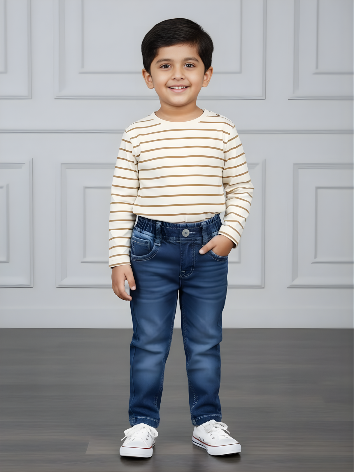 Boys' Classic Slim Fit Jogger Jeans - Dark Indigo Wash