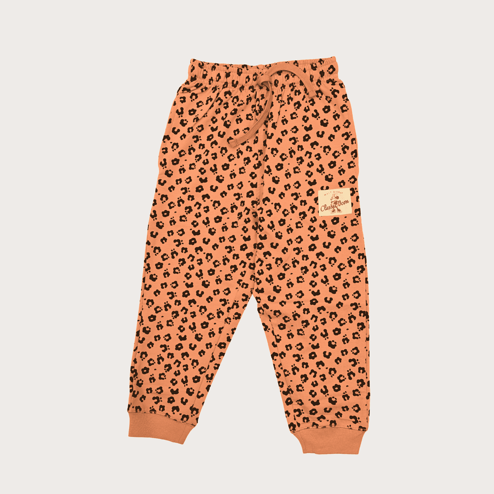 Girls Casual Printed Full Sleeves Track Pant Set - Peach