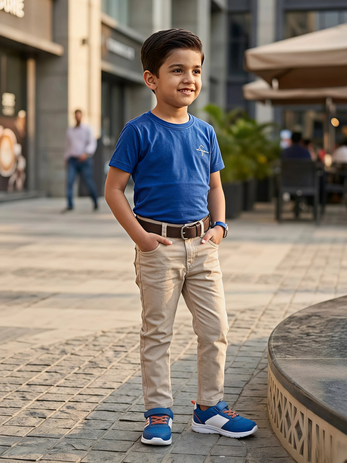 Boys' Stylish Slim Fit Brown Denim Jeans