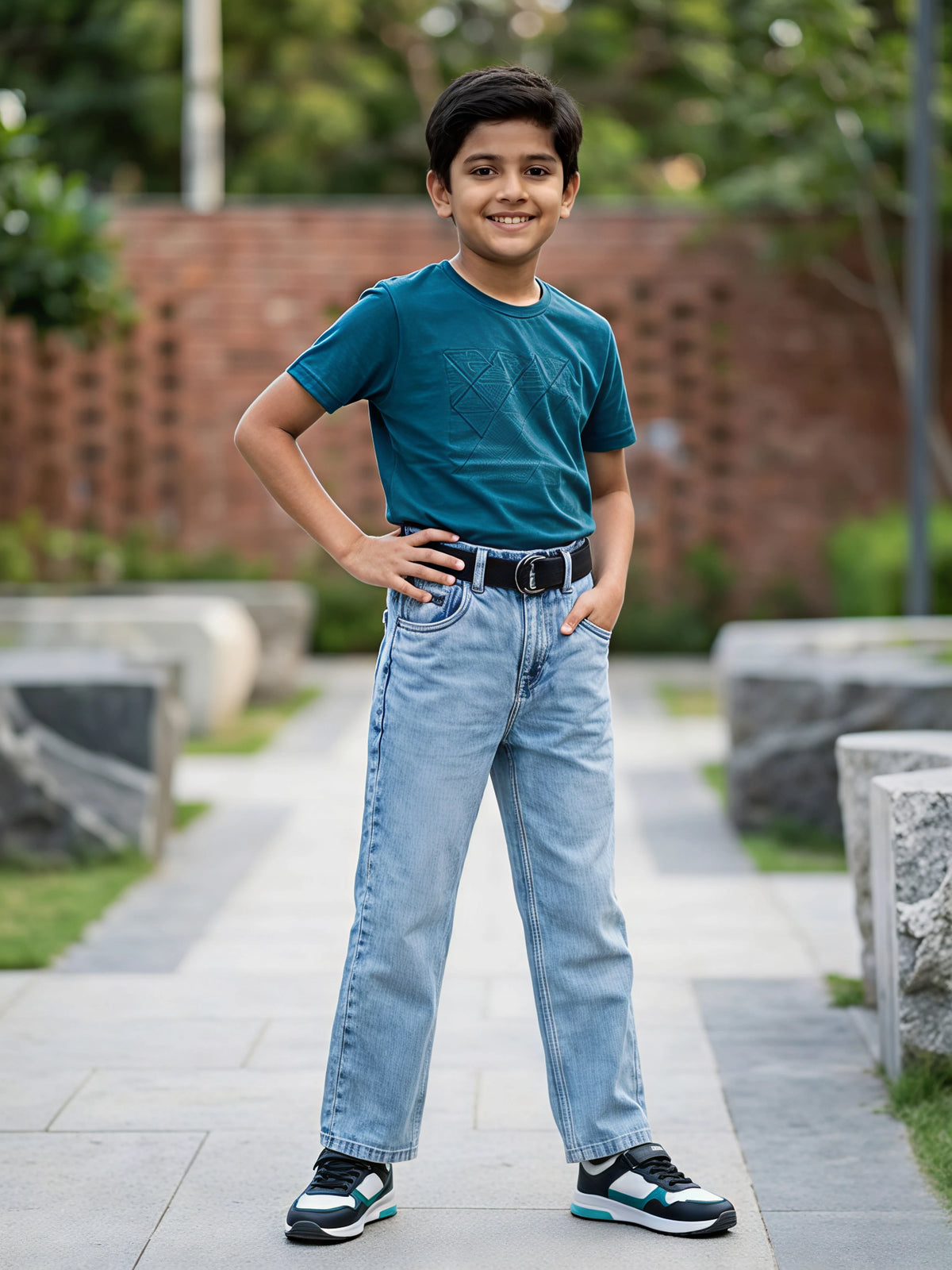 Boys' Premium Light Blue Straight Fit Denim Jeans