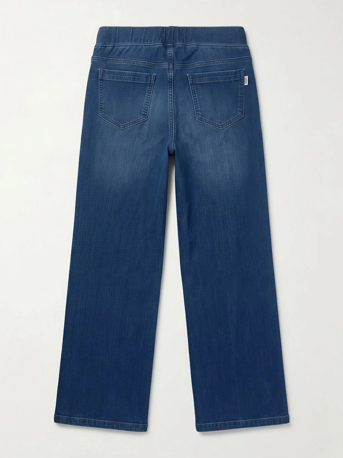 Girls Navy Blue Straight Fit Casual Pants.