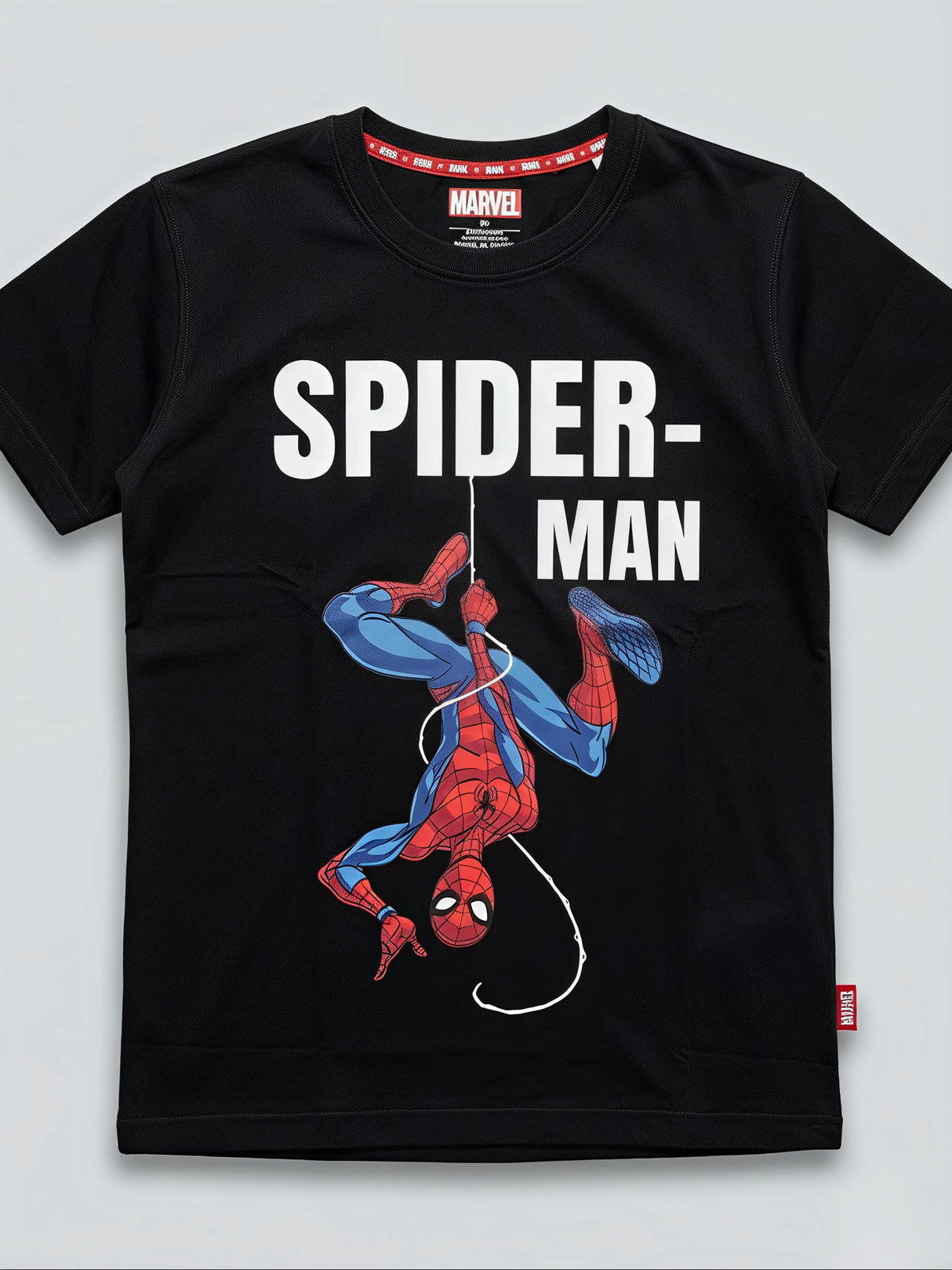 Marvel Spider-Man Boys Black Graphic Print T-Shirt