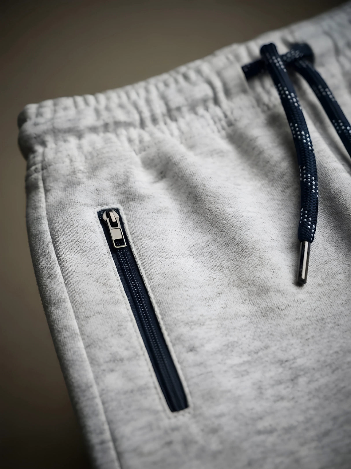 Boys Light Grey Casual Trackpants with Drawstring Elastic Waist