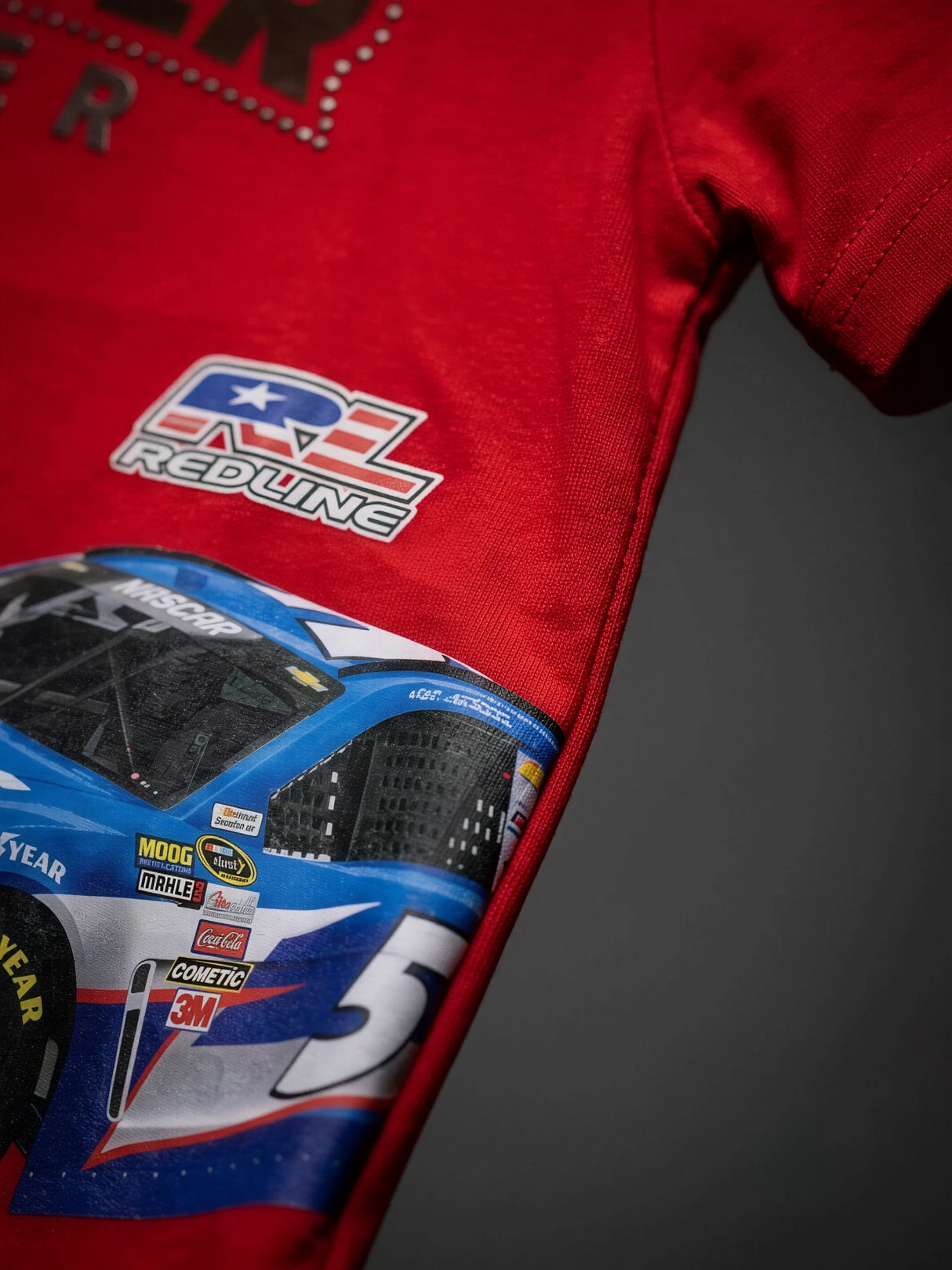 Boys Red Ranger Rider Race Car Graphic T-Shirt