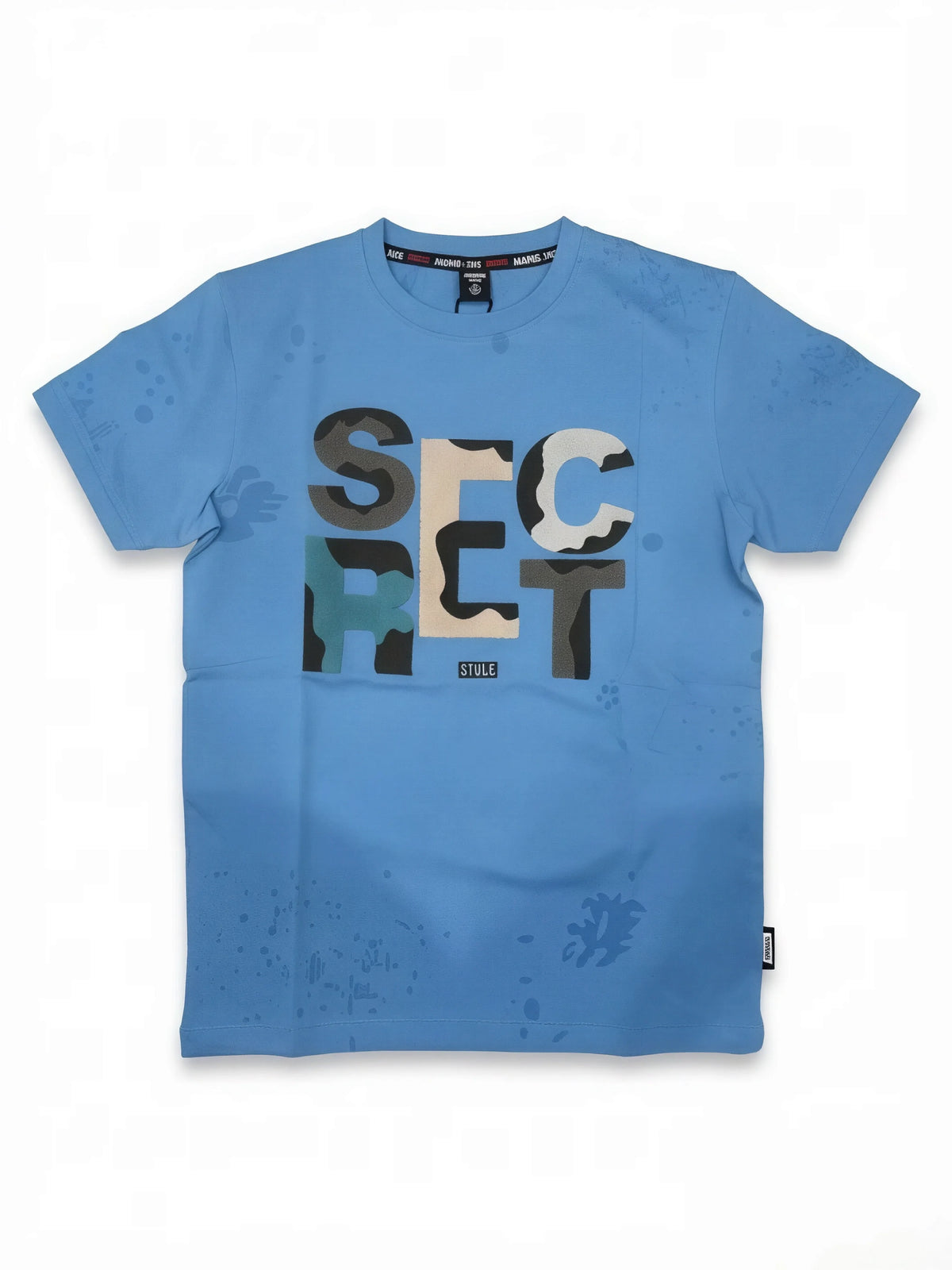 Blue Graphic Print Cotton T-Shirt Kids Casual Wear
