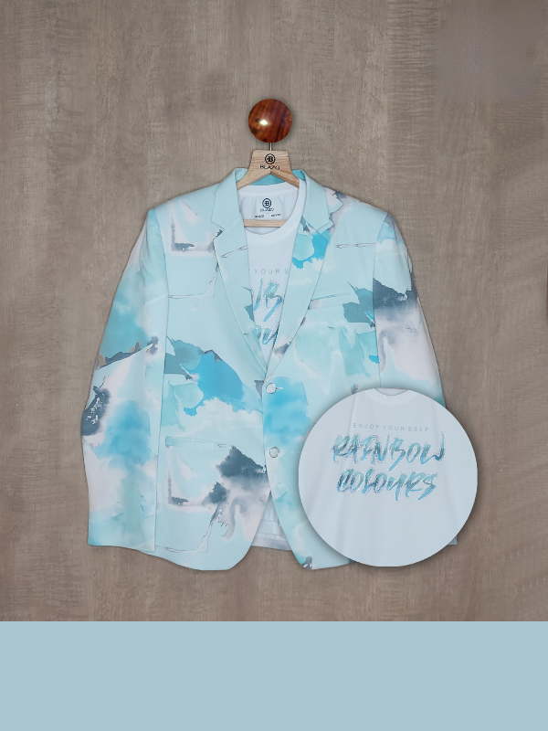 Boys Party Blazer With T-Shirt -Green