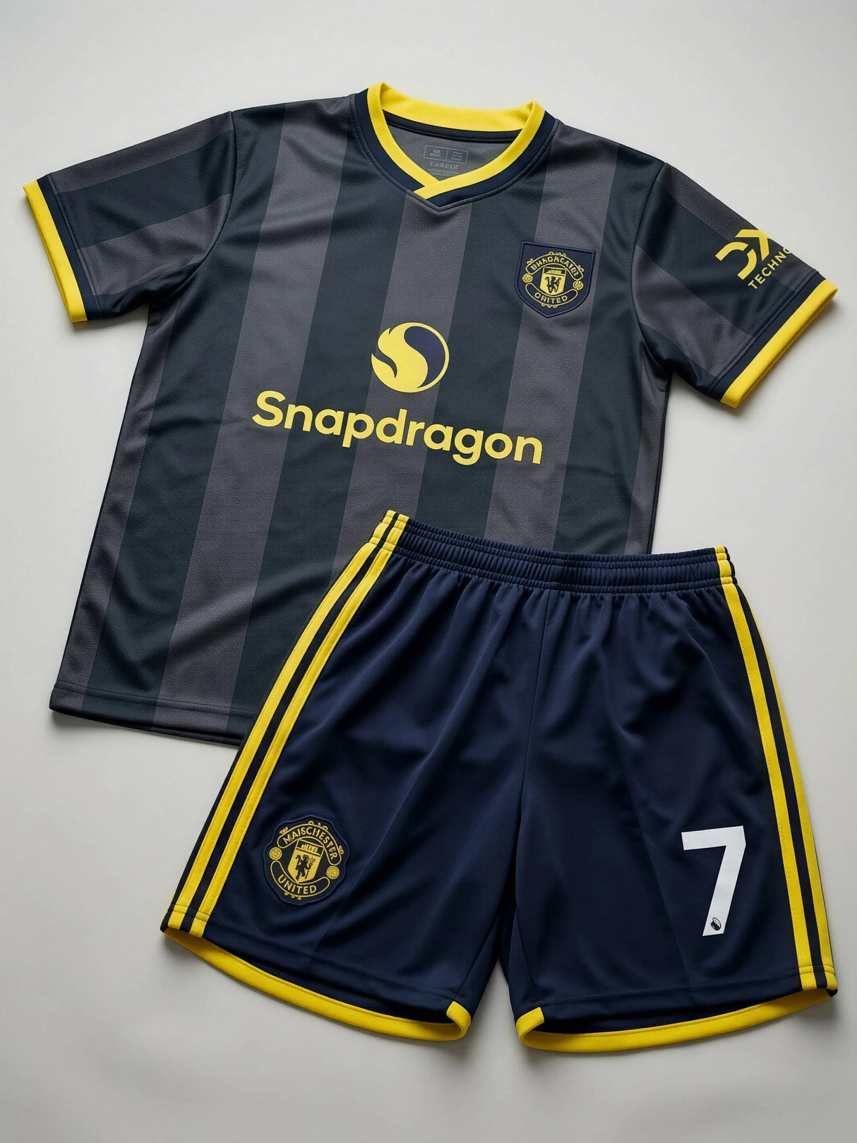 Boys Navy Blue Sports Coordinate Set with Yellow Accents