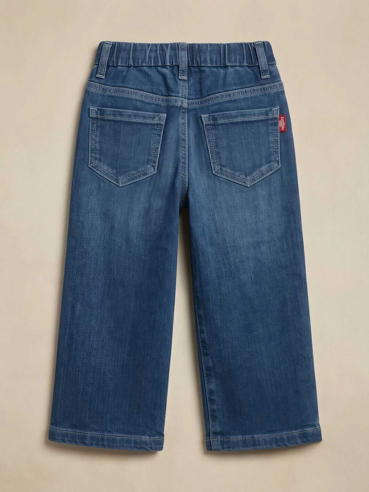 Girls Navy Blue Wide Leg Casual Pants.