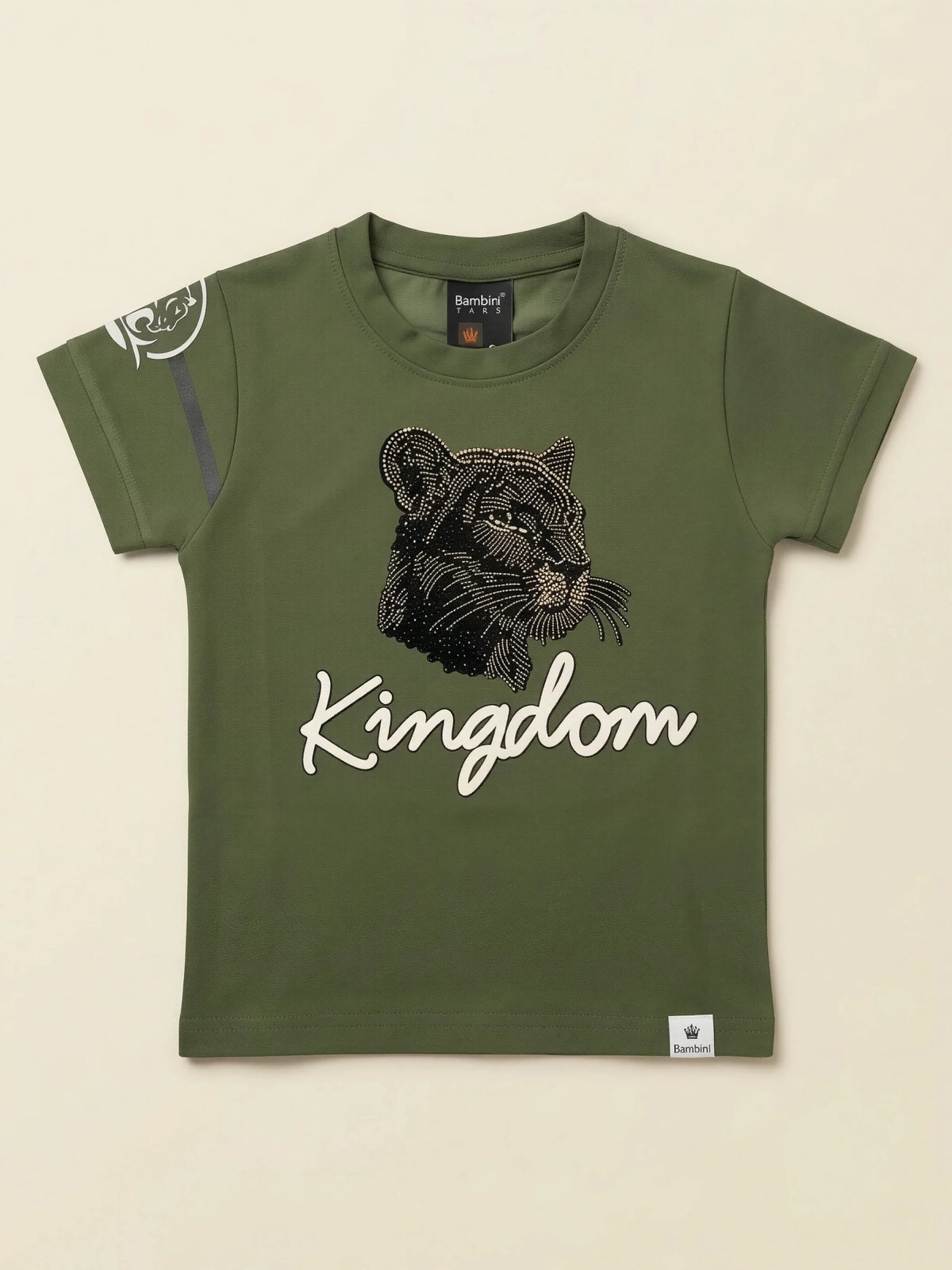 Boys Olive Green Panther Kingdom Graphic T-Shirt