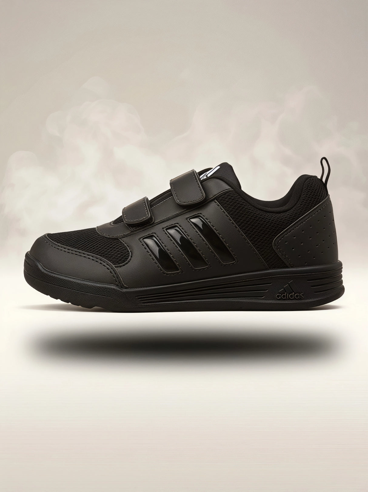Adidas Fluo Black Velcro Unisex School Shoes.