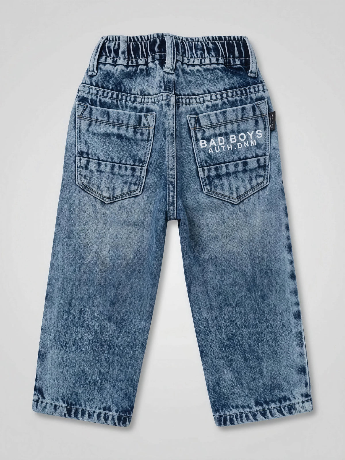 Boys Blue Elastic Waistband Denim Jeans.