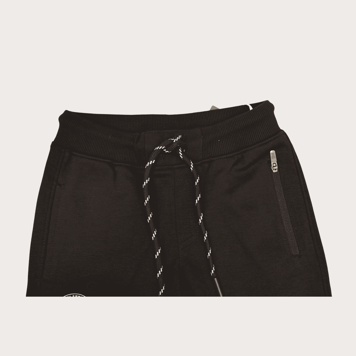 Boys Leisure Plain Elastic Waist Track Pant With Rib - Navy Blue