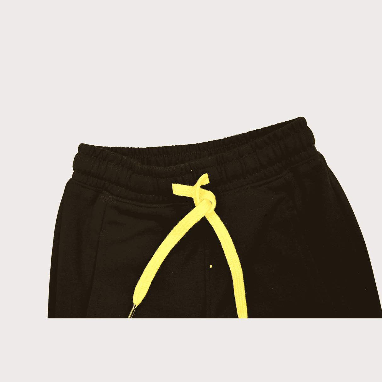 Boys Leisure Plain Rib Waist Track Pant W/O Rib - Black